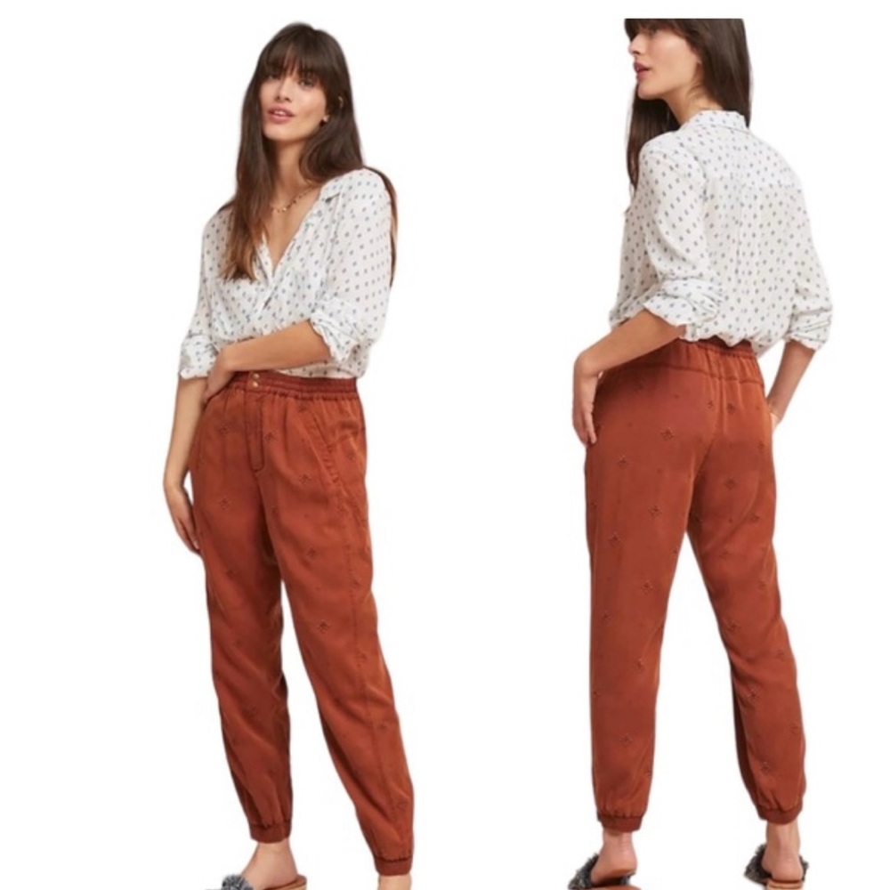 Anthropologie Rowan Embroidered Joggers